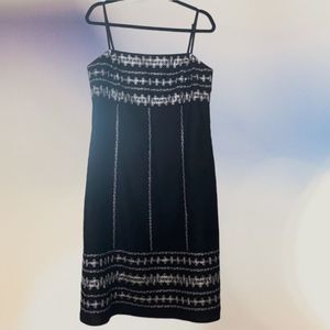 LOFT Embroidered Midi Dress